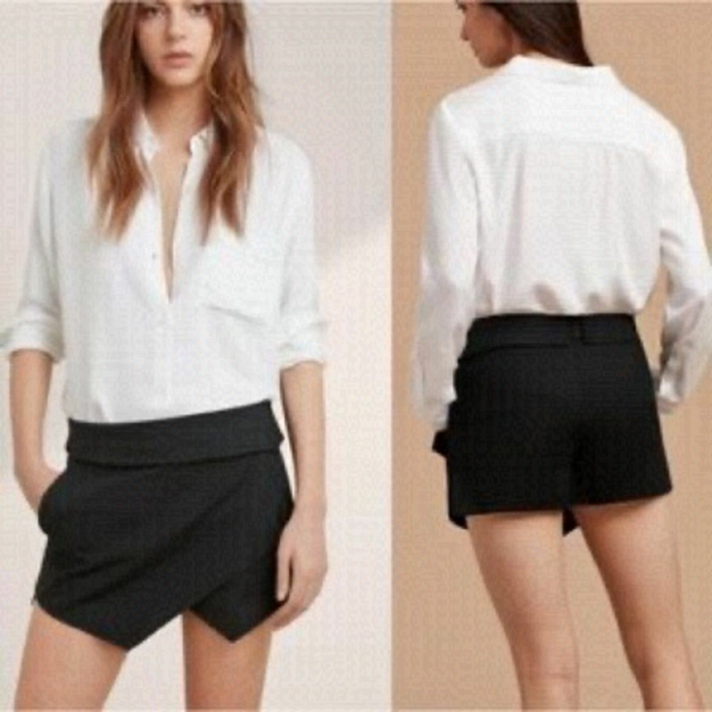 Aritzia Talula Berklee Origami Envelope skort skirt black Sz 2🔥